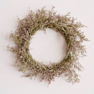 Corona Decorativa Campestre de Flores Secas Limonium