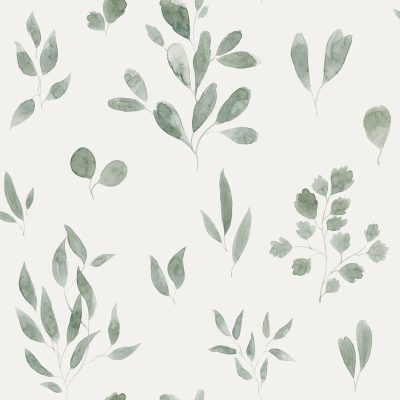 Papel Pintado para Pared con Estampado Hojas de Eucalipto