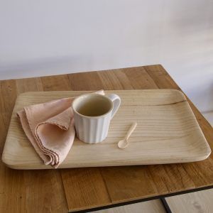 Bandeja rectangular madera de paulownia