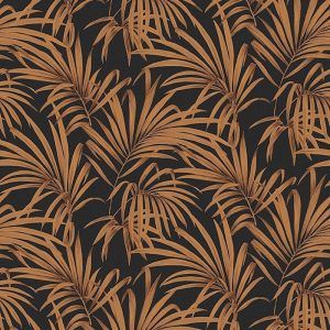 Papel pintado Jengibre Palmeado Naranja