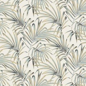 Papel pintado Jengibre Palmeado Verde Azulado