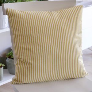 Funda cojín rayas Isleta amarillo