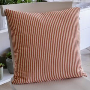 Funda cojín rayas Isleta coral 45X45cm