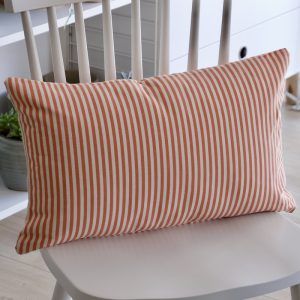 Funda cojín rayas Isleta coral 50X30cm