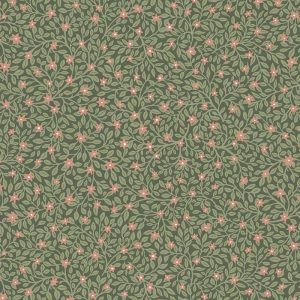 papel-pintado-floral-retro-verde