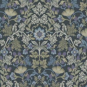 papel-pintado-floral-vintage-azul