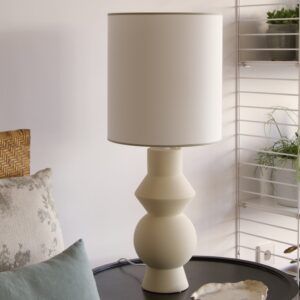 Lámpara de mesa beige nórdica