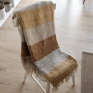 Manta plaid rayas pastel