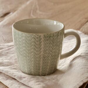 Taza espiga hojas verde
