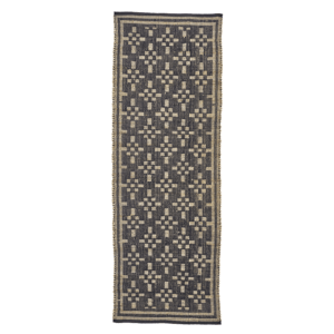 Alfombra yute y negro 70X200 cm