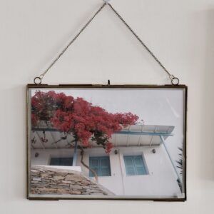Marco de fotos pared M rectangular metal bronce