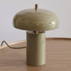 Lámpara de mesa seta metal verde